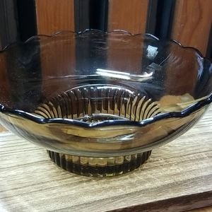 VTG EO Brody 1950 Brown Glass Bowl